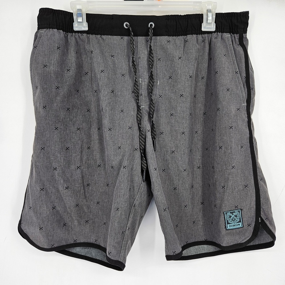 Dixxon Board Shorts Mens Medium Gray Swimwear Trunks Summer Unlined